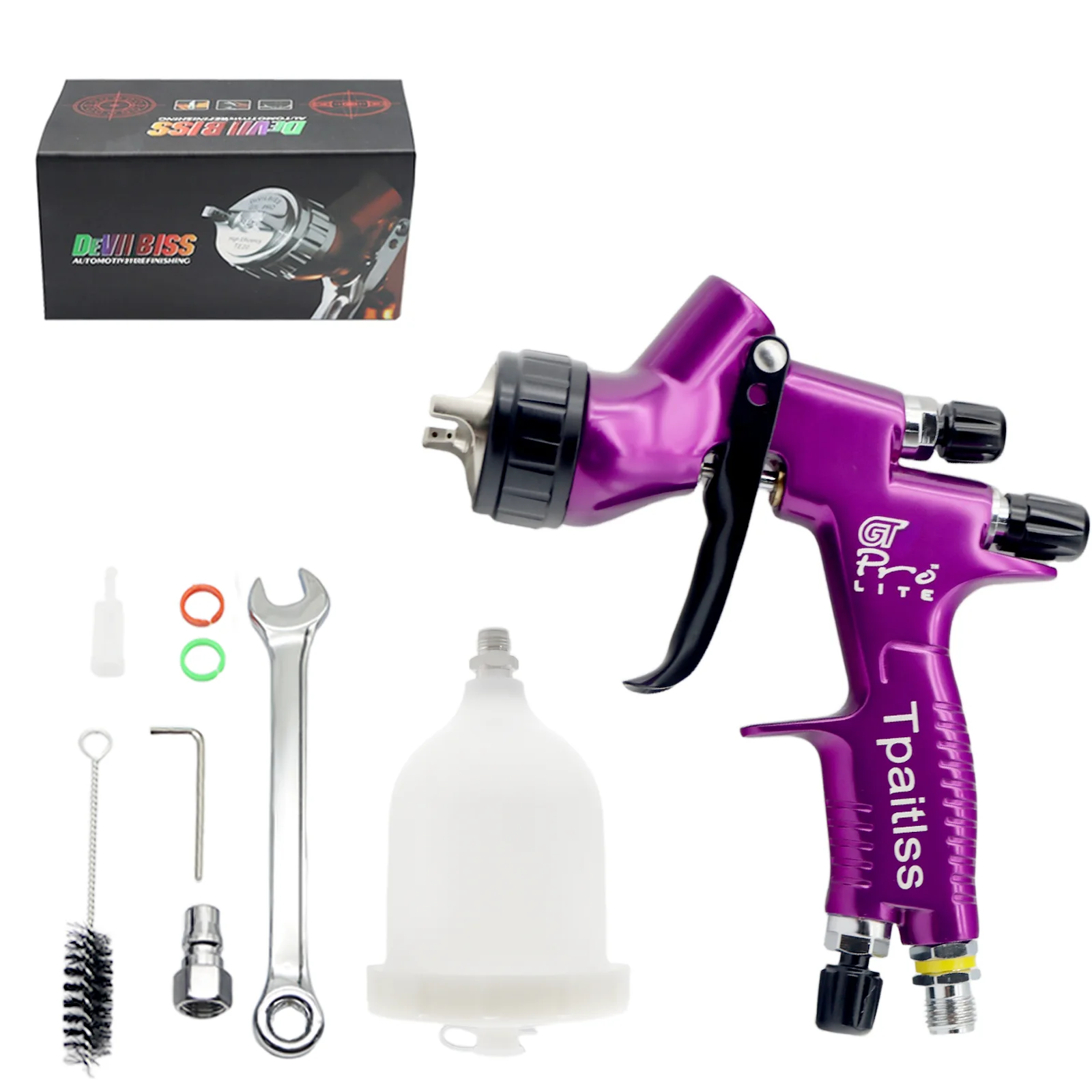 tpaitlss-spray-gun-gtl-pro-spray-gun-te20-t110-13mm-18mm-nozzle-purple-mixed-glass-water-based-air-spray-gun