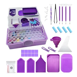 57 Bottles Diamond Painting Storage Containers Organizers Mosaic Beads Storage Box Embroidery Accessories With Tool Set