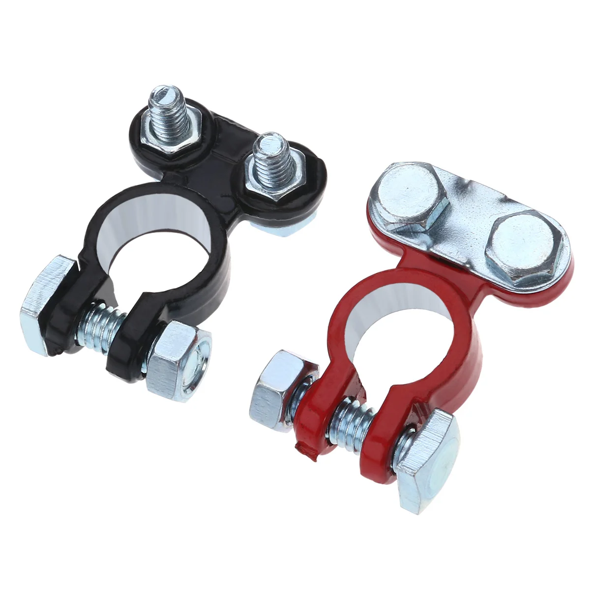 2 peças terminais de carro termina liga de zinco vermelho branco substituição durável para cabo terminal de conexão de cabo automotivo