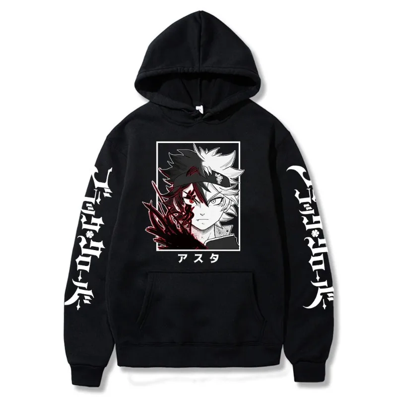 

Black Clover Anime Men's Clothes Hoodie Sweatshirts Harajuku Manga Asta Oversized Winter Long Sleeve Streetwear Hoodies Pullover