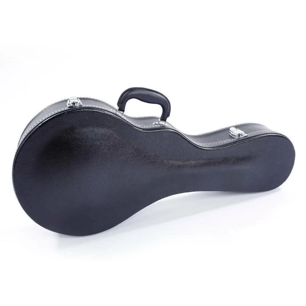 Hot High Quality Protable F-Style Mandolin Artificial Leather Case Black