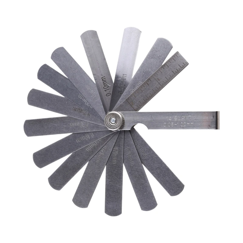 Stainless Steel Feeler Gauge Thickness Gauge Fitting for Measuring for Gap Width/Thickness Accurate Clear Scale Feeler