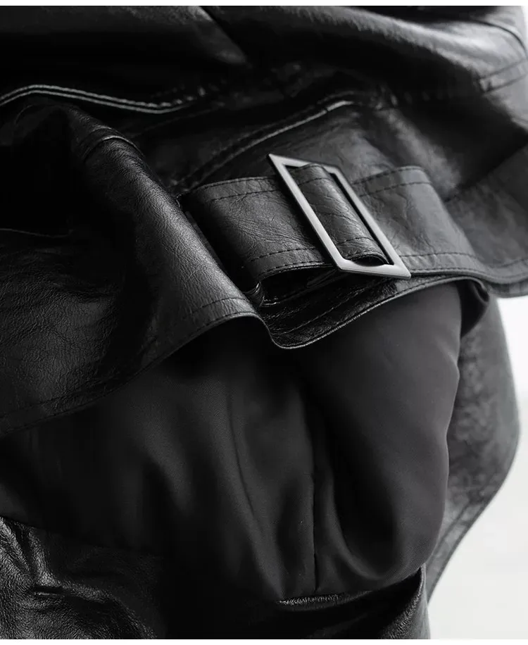 Cool and Stylish~ Motorcycle Leather Jacket Pu Trendy Retro Top Women's Short Leather Coat Autumn 2026