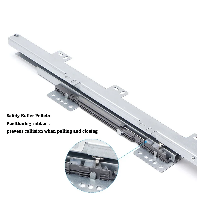 High & Deep Cabinets Heavy-duty Slide Rails For Wardrobes/Shoe Cabinets/Wine Cabinets ect.Buffer Damping Mute Push-pull Slides