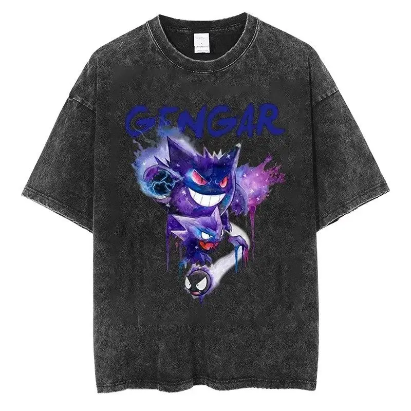 2026 Japanese Geng Gui Bao Ke Meng Peripheral Cartoon Washed Old Short Sleeved T-Shirt For Men And Women-image