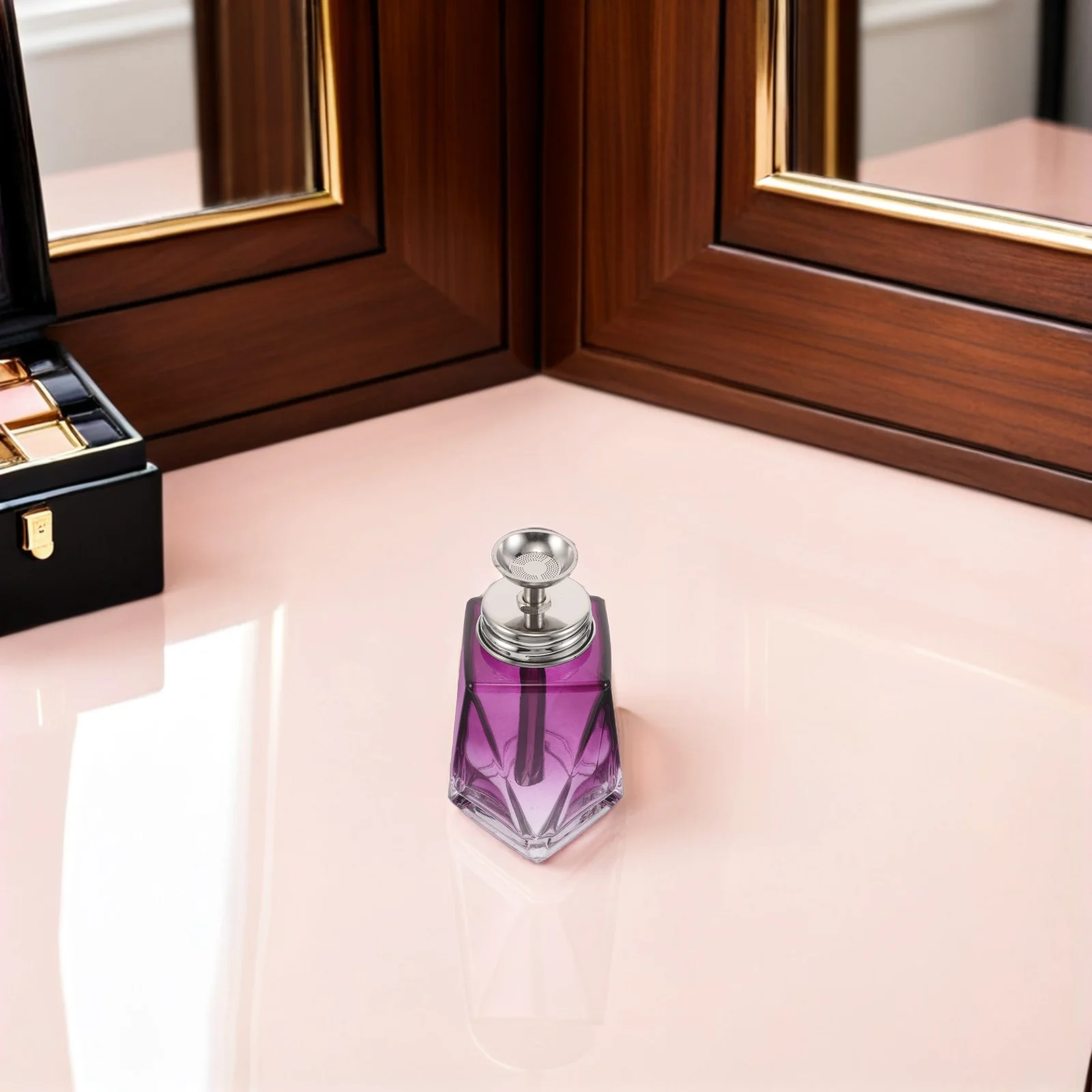 Botella con Bomba para Quitar Esmalte de Uñas, a Prueba de Fugas, de Vidrio, Recargable, Dispensador de Presión, Contenedor Portátil para Líquido de Limpieza, para Viajes