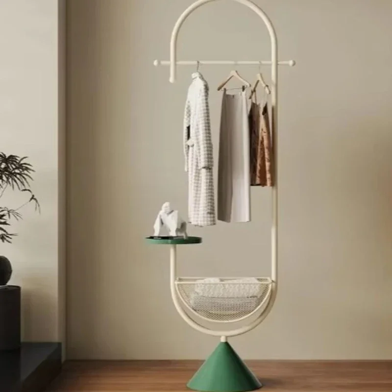 

Bedroom with Storage Basket Hanger Small Apartment Living Room Multifunctional Coat Rack Bag Rack Entrance Floor Hanger