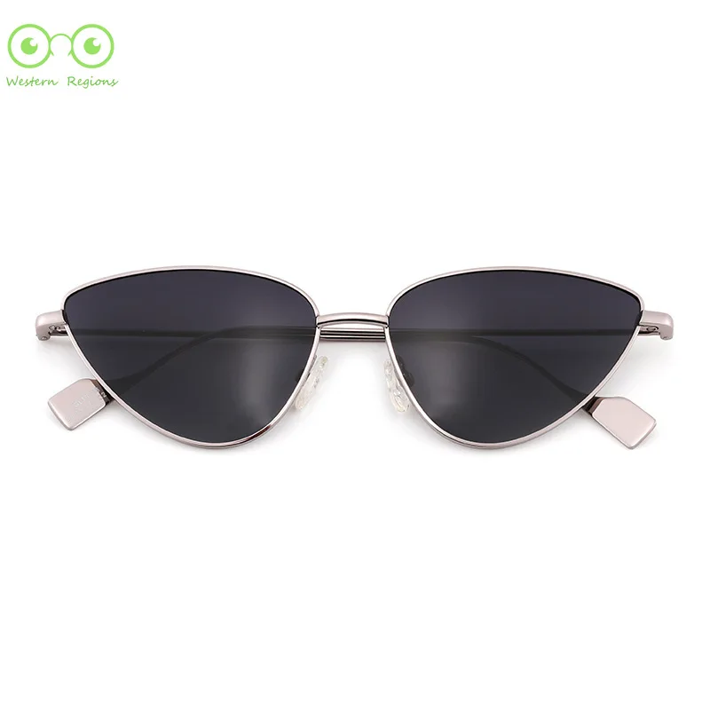 

European and American alloy men and women triangle sunglasses sun protection UV400 personality glasses catwalk