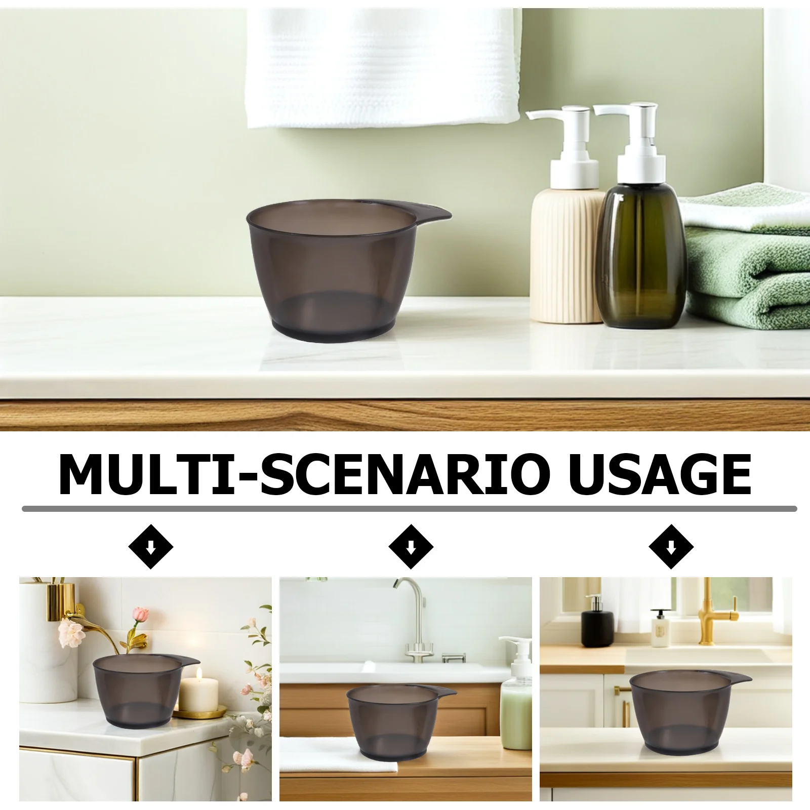 6Pcs Stackable Hair Coloring Bowls Plastic Mixing Containers for Hair Dye Application DIY and Salon Use Salon Supplies