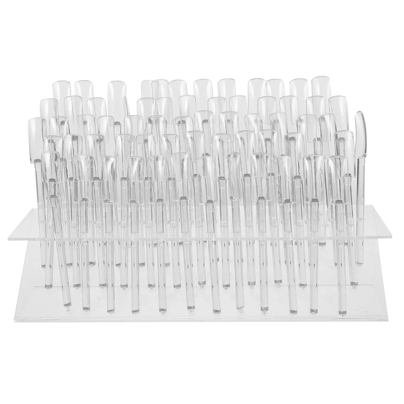 Nail Polish Display Rack 64 Hole Compact Z Shaped Design Portable Nail Polish Tester Tips Color Display for Salon Home Use