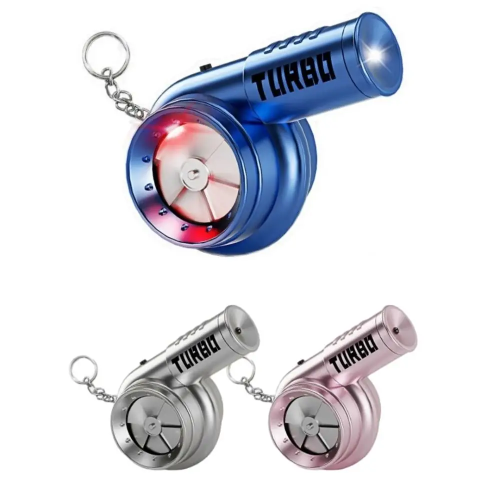Fashion With Sound Turbo Key Chain Light Torch Glowing Turbocharging Pendant Car Keyring Plastic Simulation Turbo