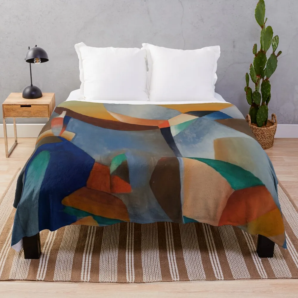 John Ferren - Composition - Abstract Art Throw Blanket Bed Luxury Designer Blankets