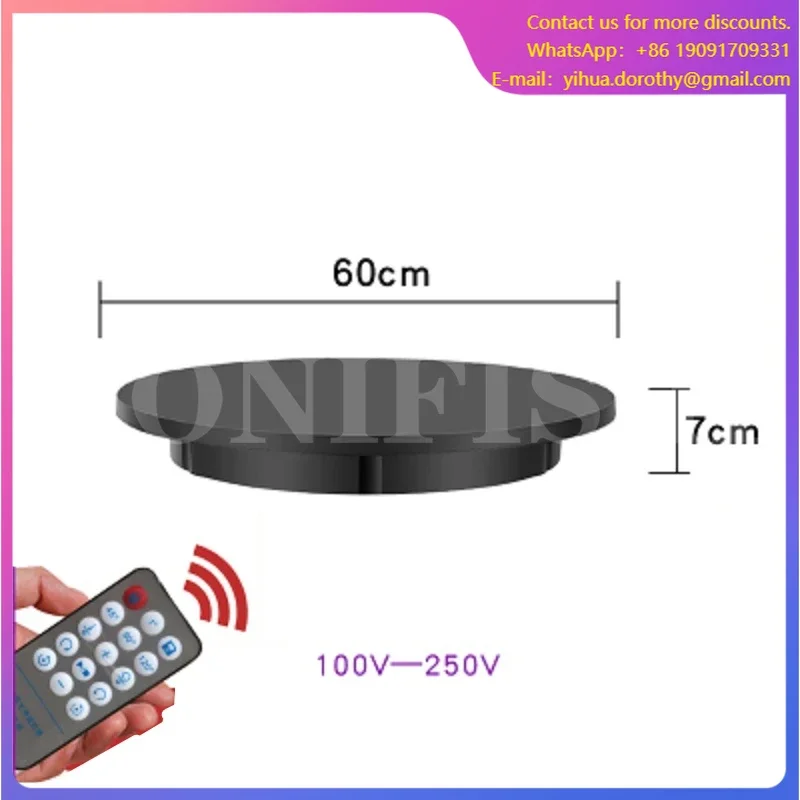 60CM Electric Rotating Turntable 3D Scanning Photography Display Stand Remote Control Speed Direction 360° Rotation Load 150KG