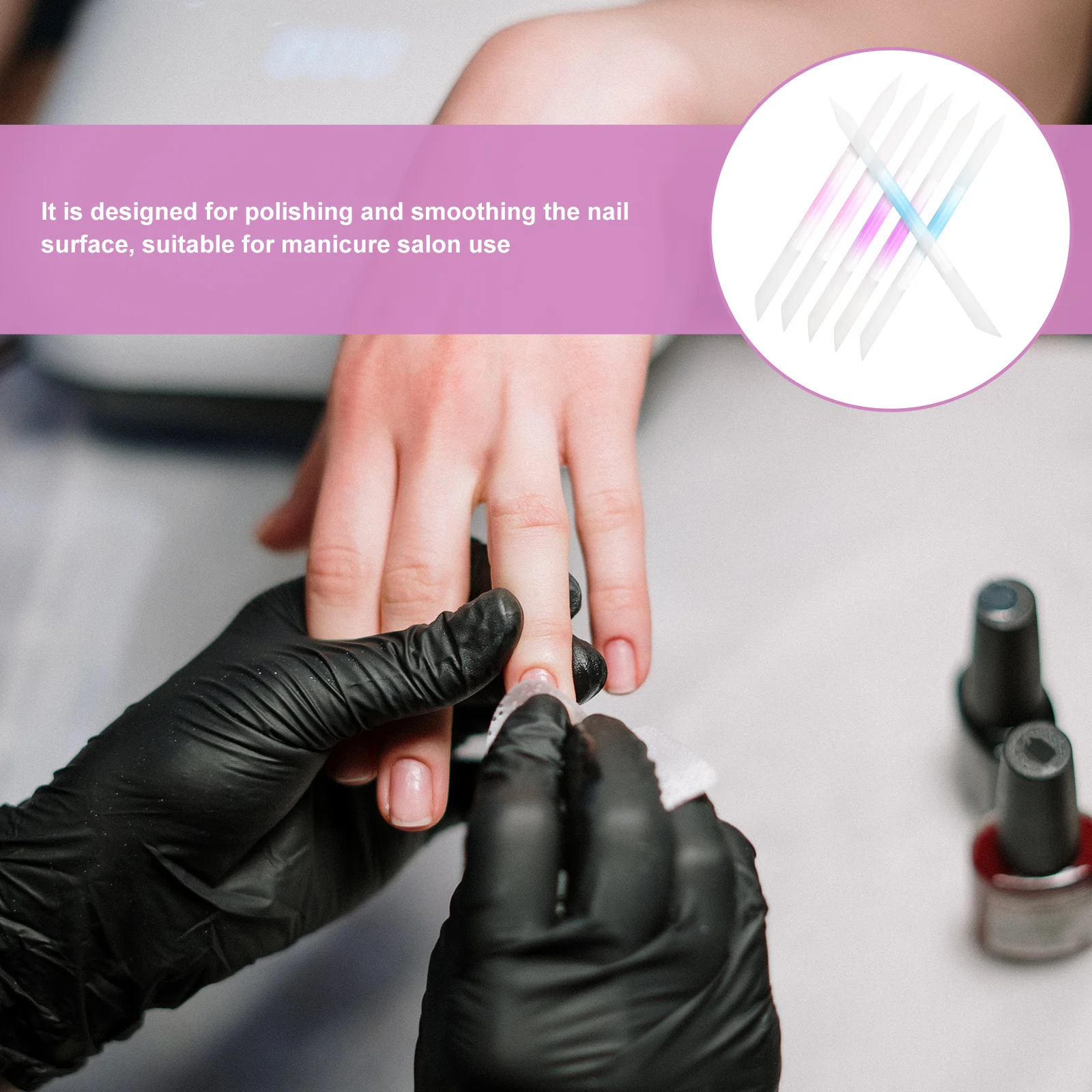 

6Pcs Portable Nail File Set Smooth Polishing Strip for Women Manicure Salon Use Daily Nail Care Essential Manicure Tools