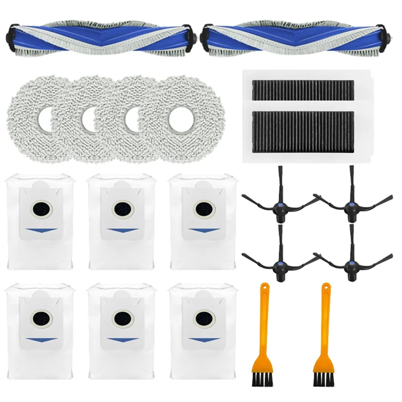 【Berserk】X5 Pro Robot Vacuum Cleaner Accessories Main Brush, Side Brush Replacement Cloth