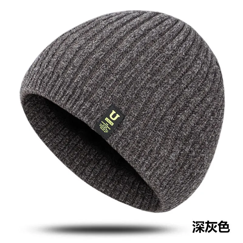 Men\'s Winter Knit Hats Soft Stretch Cuff Beanies Cap Comfortable Warm Slouchy Beanie Hat Outdoor Riding  Knitted Cap fOR Women