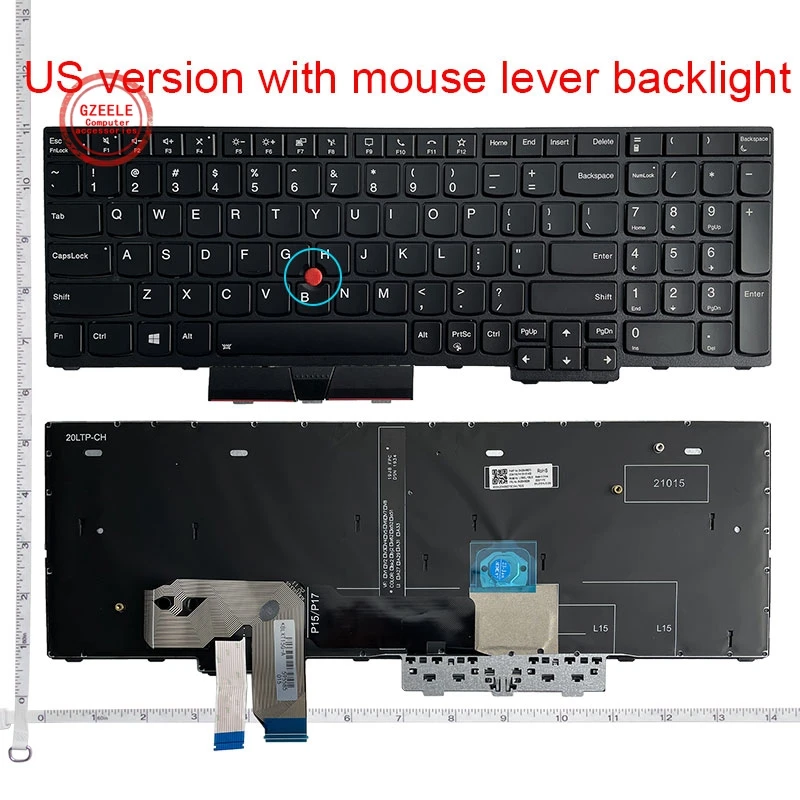 US Laptop Keyboard For Lenovo T15G/P15/P17/P15 Gen1/P17 Gen1/P15 Gen2/P17 Gen2 Backlight With mouse rod