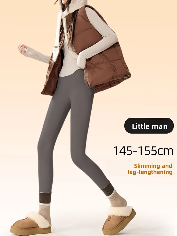 

Утягивающие брюки для йоги из овчины, женские зимние обтягивающие теплые леггинсы с высокой талией на подкладке, длинные брюки для тренировок