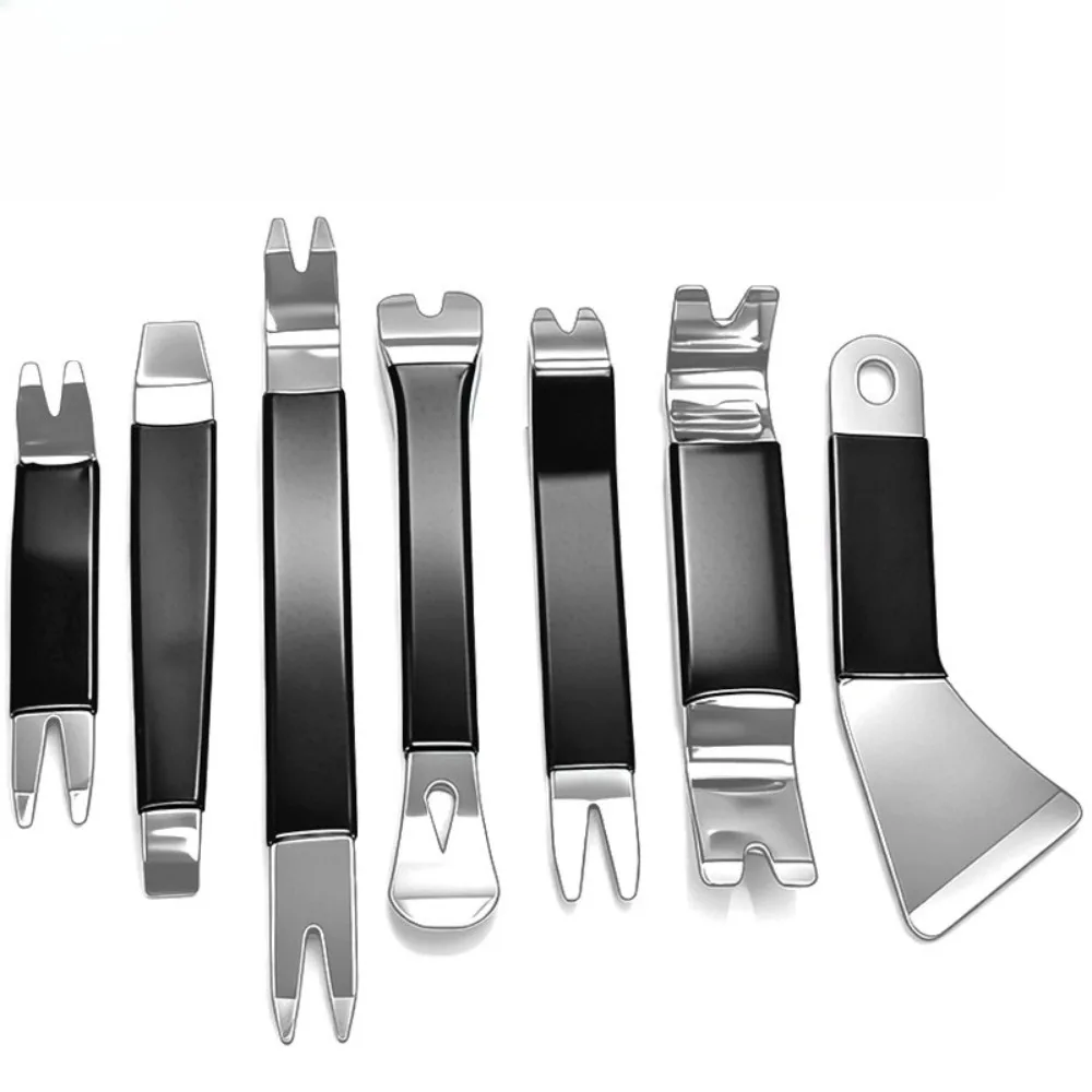 Portable Auto Door Clip Trim Removal Tools Kits Car Dashboard Audio Radio Panel Repair Metal Removal Pry Disassembly Tools