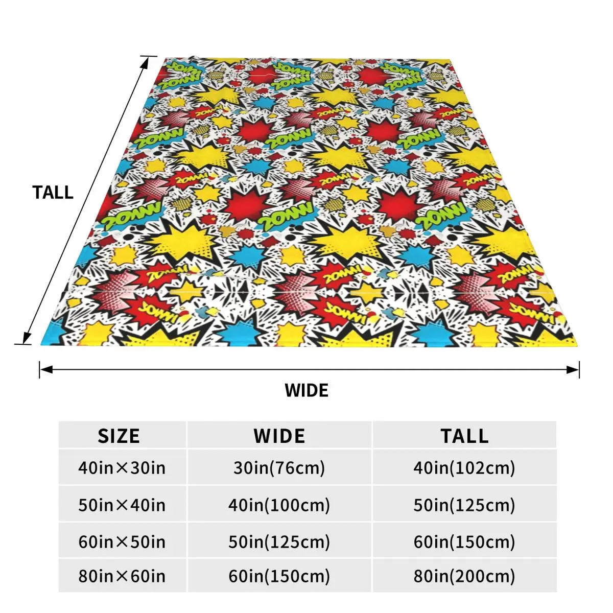 Comic Book Explosion Graffiti Art Pattern Blanket Decorative Flannel Throw Blanket For Home Decor Custom DIY Quality Bedspread