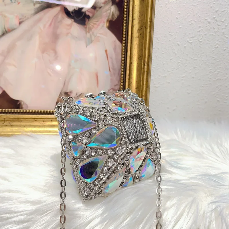 Women Gold Crystal Clutch Purse Gems Evening Bags Party Dinner Diamond Shoulder Bags Cocktail Rhinestone Handbags and Purses