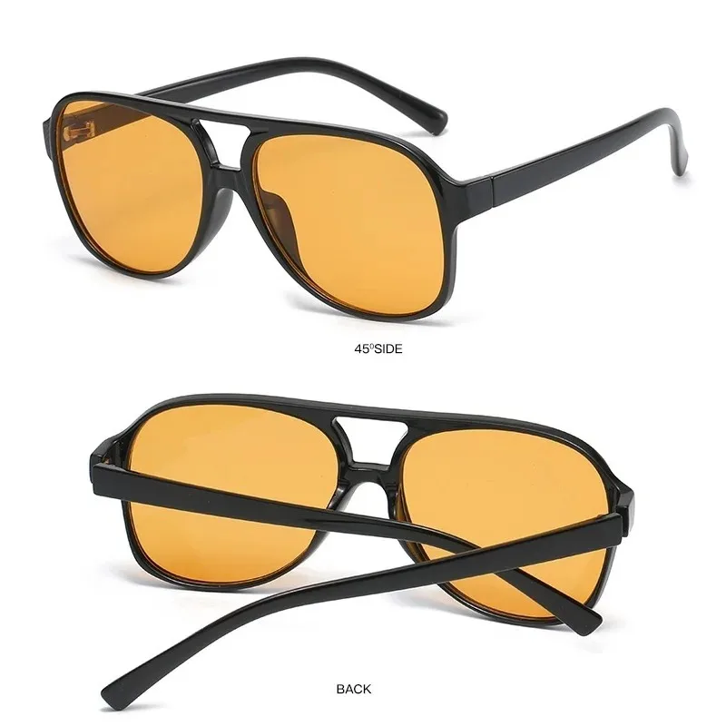 Retro Sunglasses for Men's Women's Large Frame Classic 90s Vintage Pilot Driving Eyewaer UV400 Protective Sun Glasses - view 4
