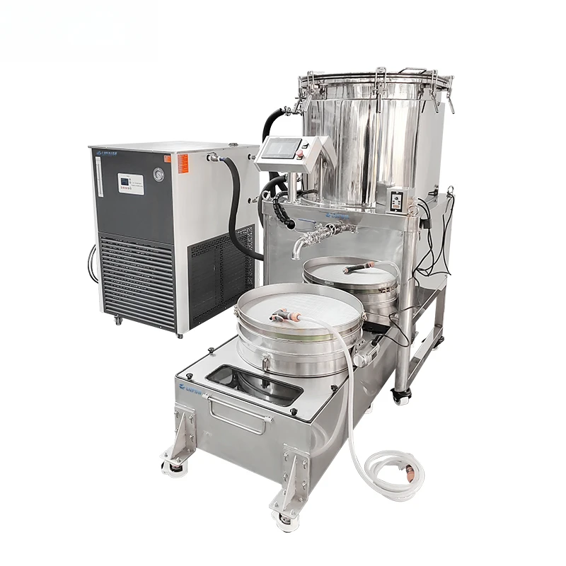 Solvent Free Vortex Separator Ice Water Extracts Solventless Extraction Machine High Stainless Steel Motor 190L/285L
