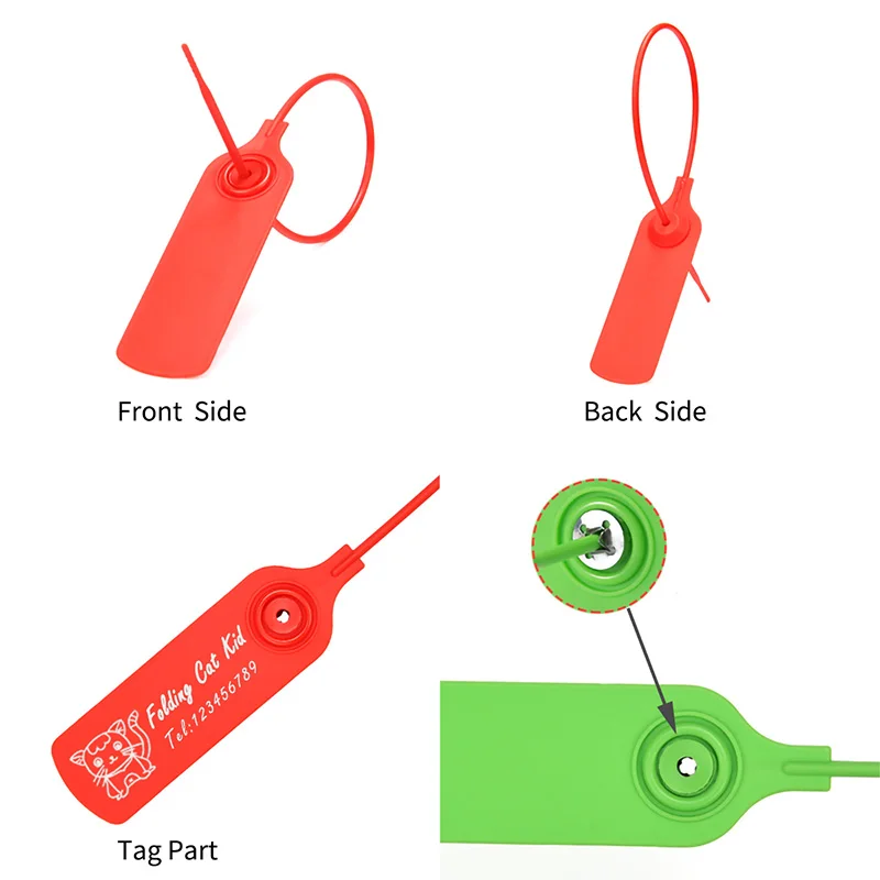 Tamper Proof plomba kontrolna z tworzywa sztucznego niestandardowe gaśnica tagi numerowane etykiety wysyłkowe ubrania buty spersonalizowane krawaty