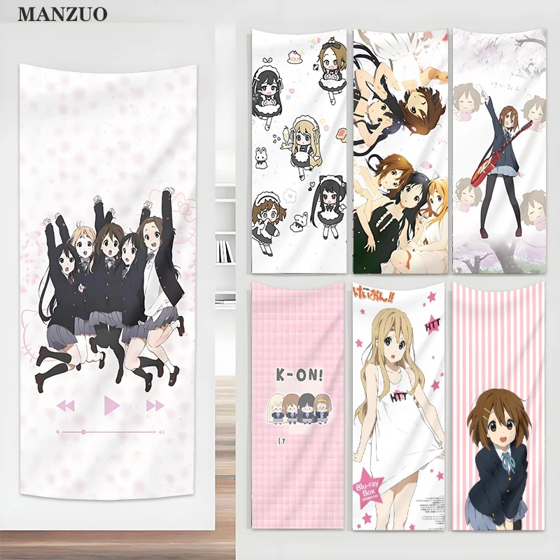 K-On! Anime-Wandteppich, niedliches, mädchenhaftes Dekorationsgewebe für die Wanddekoration im Wohnheim und im Schlafzimmer sowie zur Abdeckung von Unvollkommenheiten
