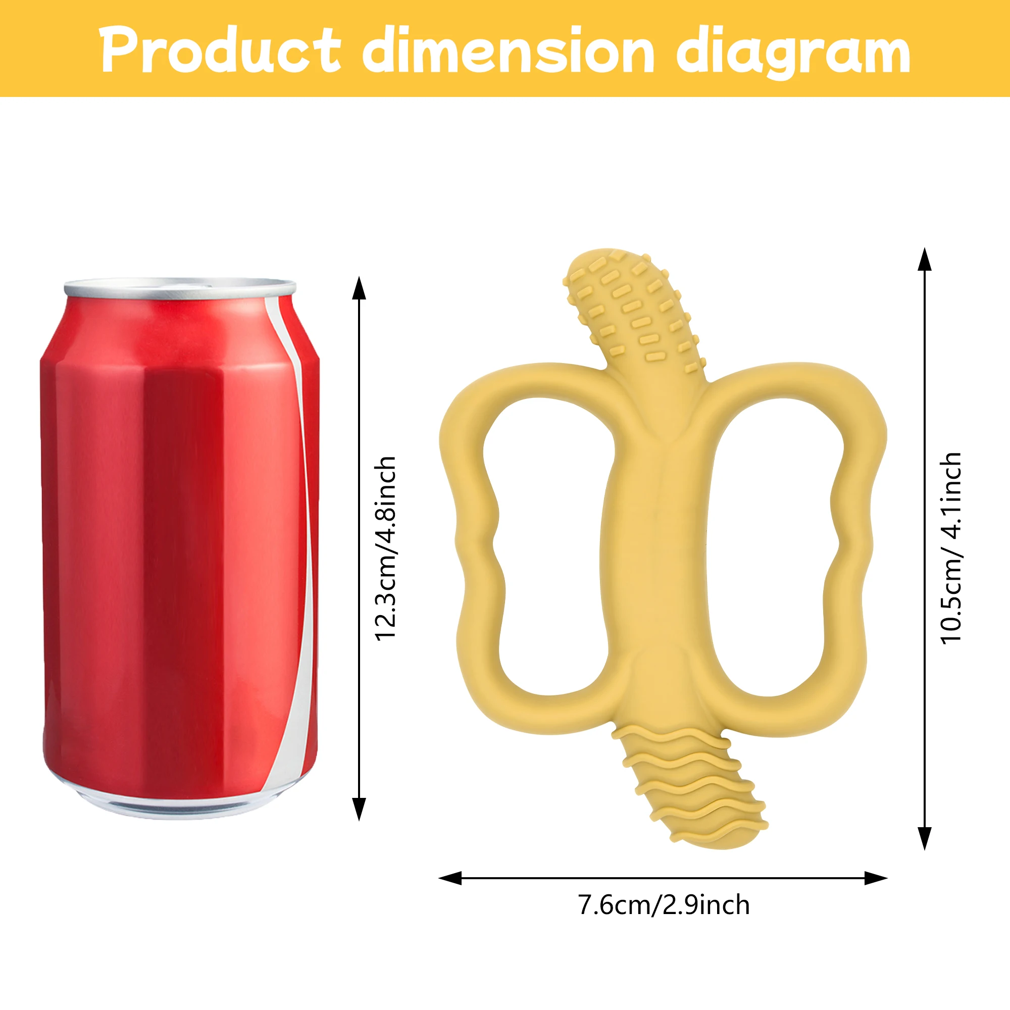 바나나 마사지 치발기-아기 치아발육 장난감 3개월 이상, 실리콘 치발기, 유아용 장난감, 아기 필수품, 아기 선물