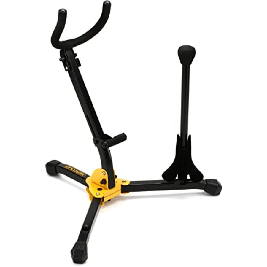 

Hercules Stands DS533BB Alto/Tenor Saxophone Stand with Soprano Sax Peg in Black for Brass Instruments with Heavy-Duty Metal Co