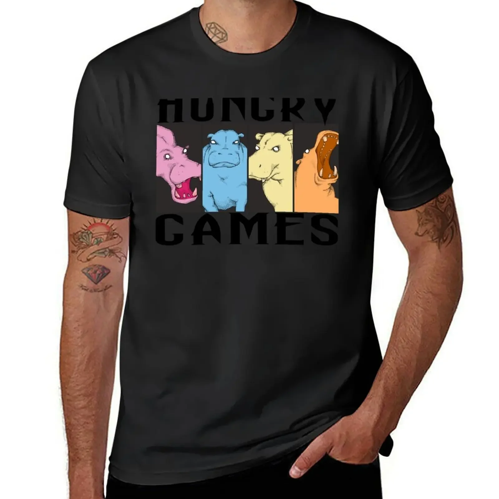 

Hungry Hippo Games T-Shirt blue archive rapper graphic tees graphic tee shirt clothes heavy weight t shirts for men
