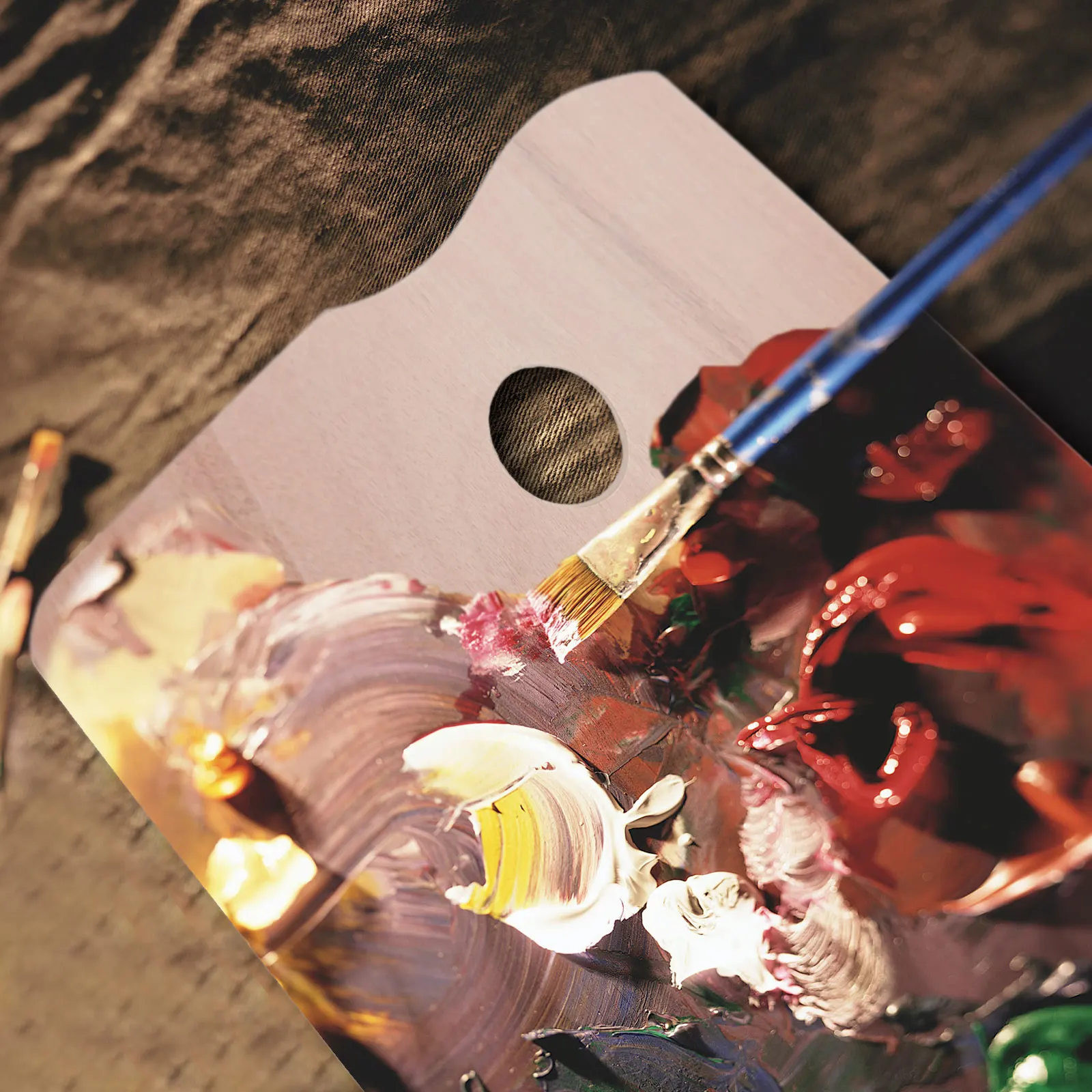 

Wooden Palette Oil Paint Color Mixing Plate Painting Pigment Practical Tray Art Board