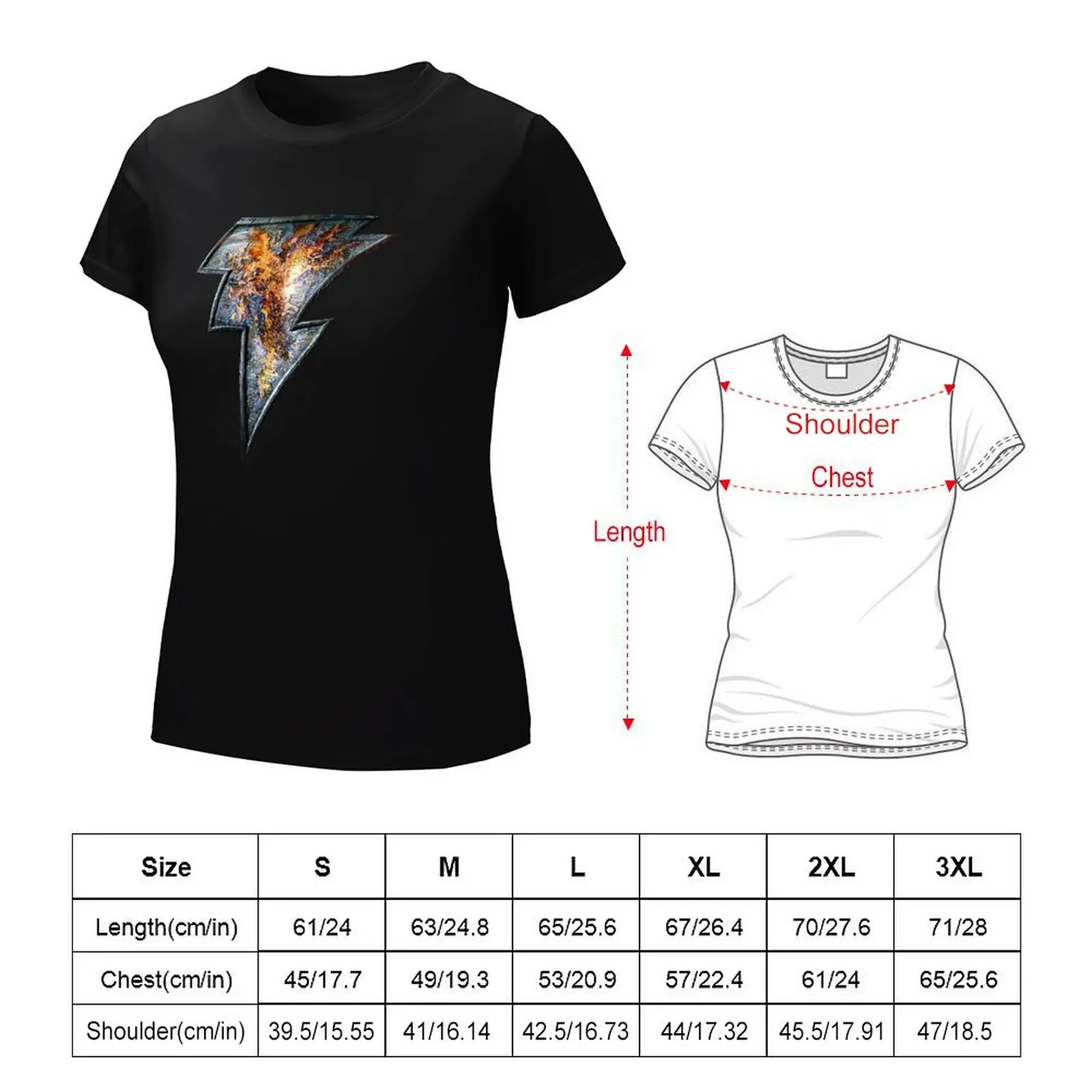 BlackAdam - The Rock - thunder black adam T-shirt & Stickers T-shirt oversized Female clothing t shirts for Women loose fit