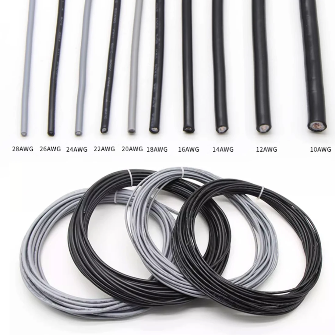 1/5M UL1185 PVC Shielded Cable 28 26 24 22 20 18 16 14 12 10 AWG Channel Audio Single Core Electronic Copper Shielding Wires - Image 4