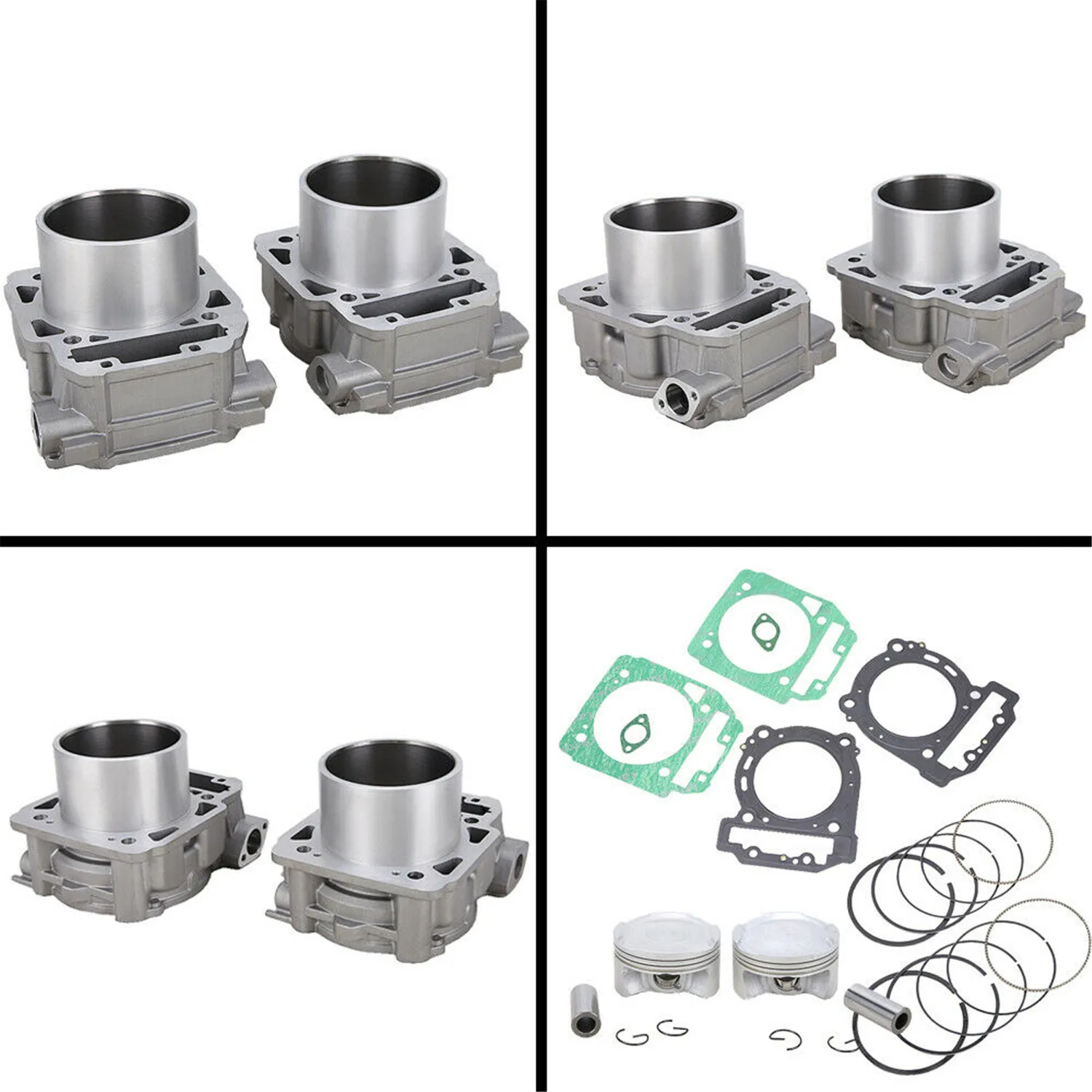 91mm 2 Cylinders Piston 2 Gasket Kit For Can-Am BRP Commander Maverick Outlander 1000 420929650 420845109 420845107 420845106