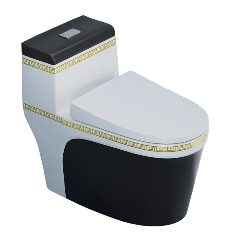 New processed ceramic color toilet toilet, personalized super swirl siphon household creative water-saving and simple