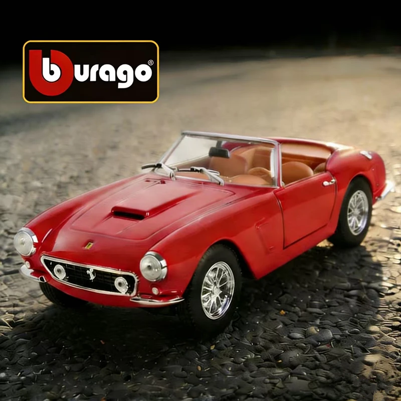 

Модель спортивного автомобиля Burago 1:24 250 GT Berlinetta Passo Corto, литая под давлением, из металла, супер-гоночная машина, модель транспортного средства, подарок для детей