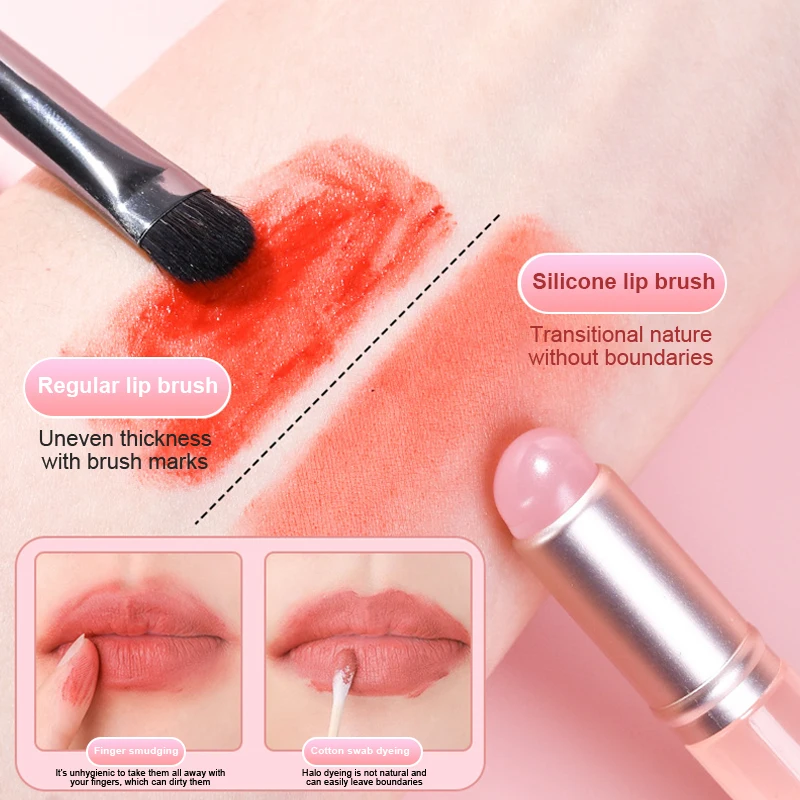 Upgrade multifunctionele siliconen lipconcealerborstel voor lippenbalsem lipgloss lippenstift schoonheidsmake-uptool