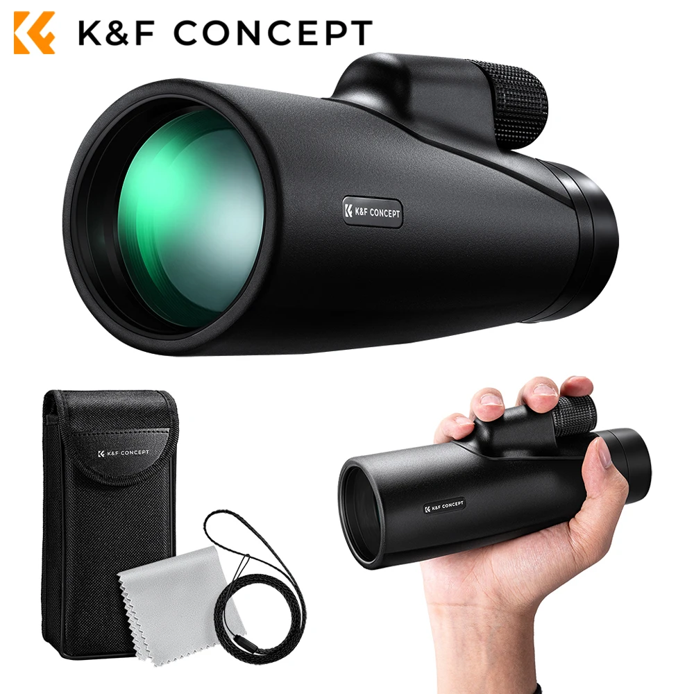 

K&F Concept Outdoor 12x50 Monocular Telescope High Definition BAK-4 Prism Waterproof HD Monocular for Adults Monocular Telescope