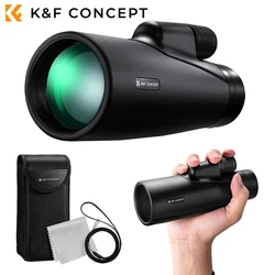 K&F CONCEPT Outdoor 12x50 Monocular Telescope High Definition BAK-4 Prism Waterproof HD Monocular for Adults Monocular Telescope