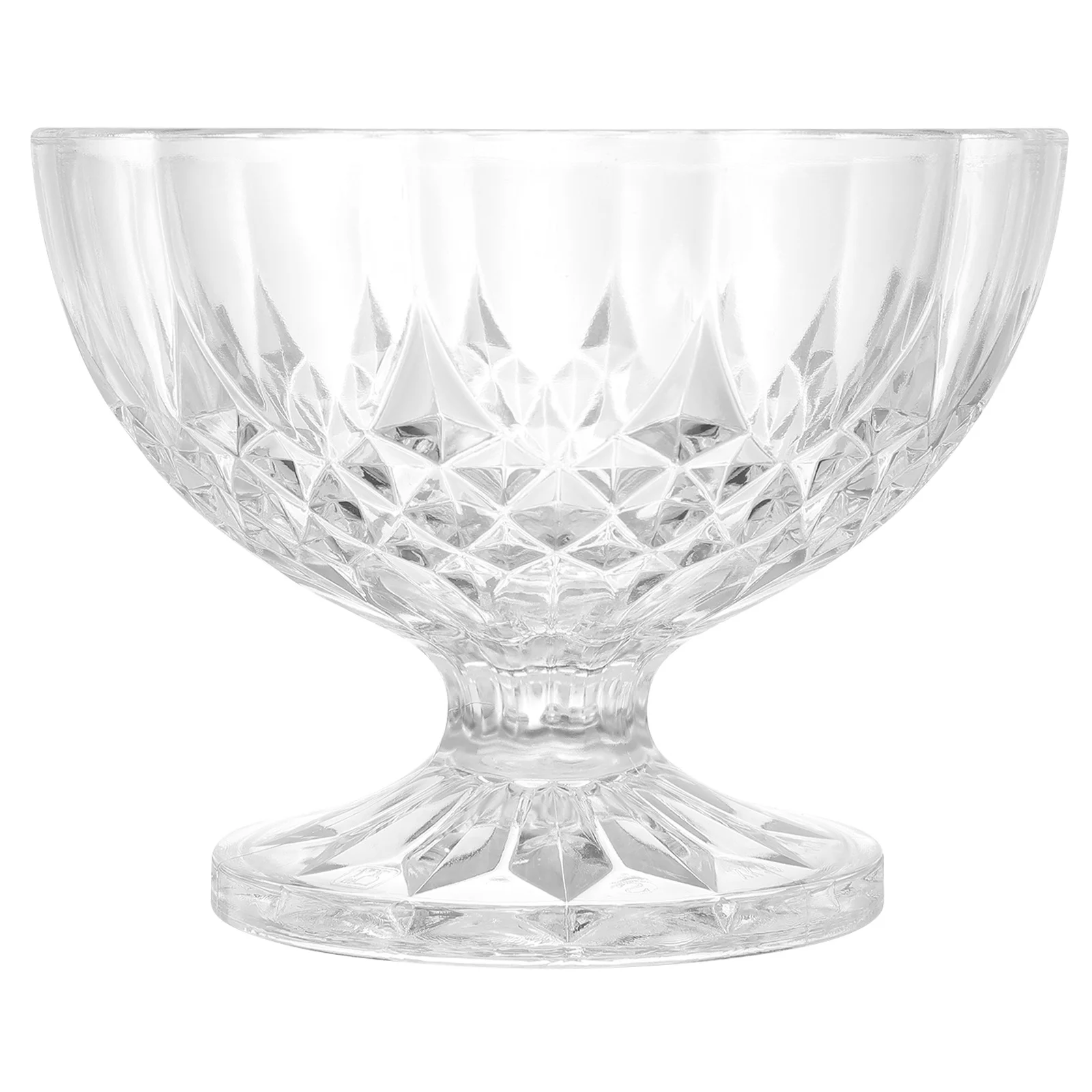 

Clear Acrylic Ice Cream Cup Transparent Decorative Dessert Bowl Multipurpose Party Snack Cup Fruit Salad Footed Bowl