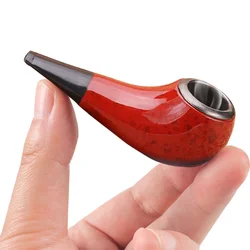 1Pcs,Dry Smoke Tobacco Pipe,Tobacco Pipe With Filter Core,Curved Circulation Filter,Iron Pot Tobacco Pipe 2024 New