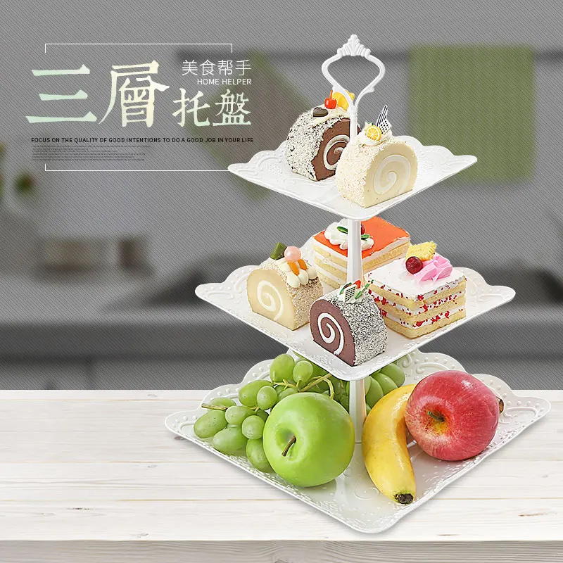 

Three-Layer Fruit Plate Dessert Table Multi-Layer Cake Stand Dried Fruit Plate Refreshments Tray Dessert Table Birthday Party