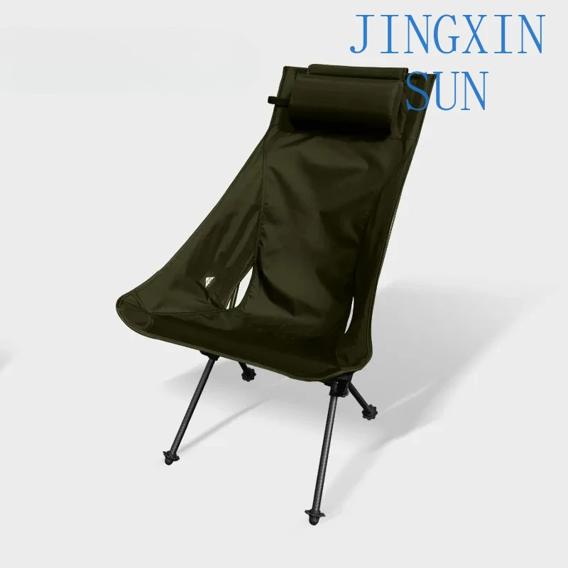 Carbon fiber tall and low back moon chair, lightweight camping folding chair