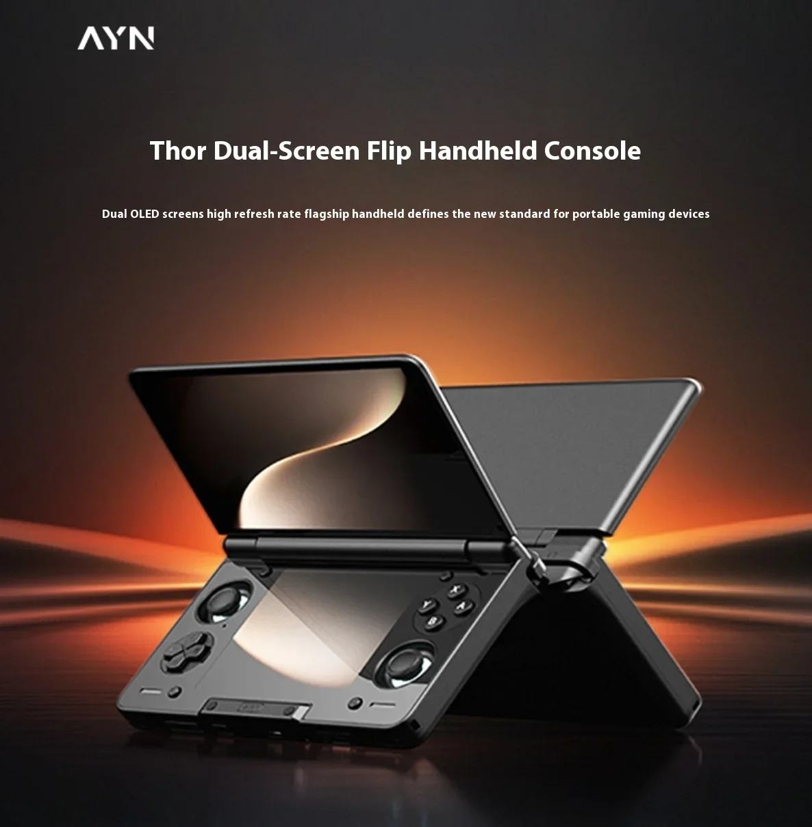 Orijinal AYN Thor 6 inç OLED Çift Ekranlı Oyun Konsolu Qualcomm
