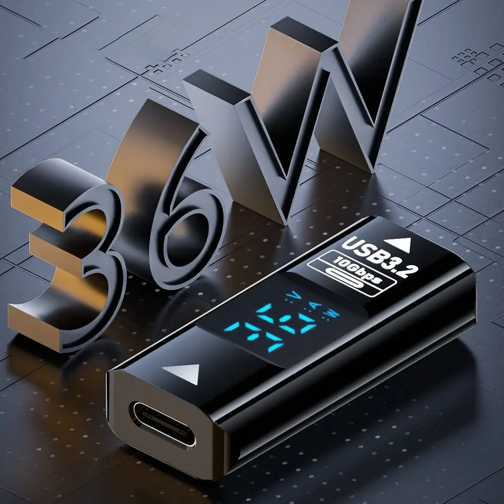 1PC Digital Display Type-C to USB 3.2 Converter 10Gbps Data Transmission OTG Adapter Laptop Smart Chip USB-C Extension Connector