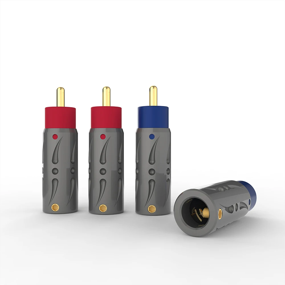 Viborg VR105G Pure Copper Gold plated RCA Pure Copper RCA non-magnetic Gold plated RCA Pure Copper connector