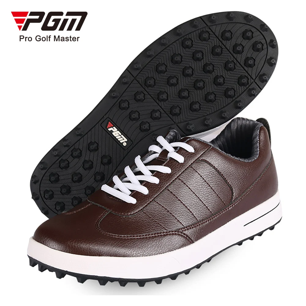 

PGM manufacturers direct supply golf shoes men's cowhide cleatless waterproof breathable casual shoes sneakers