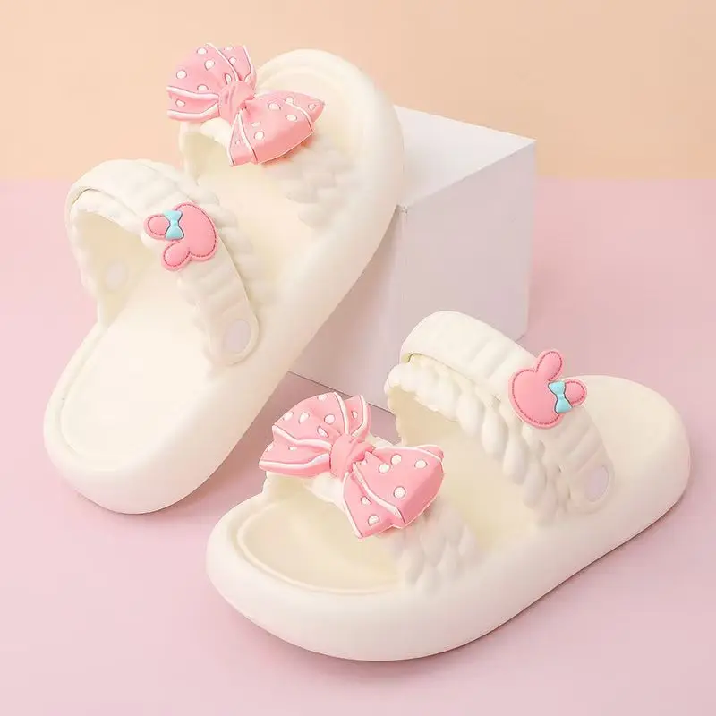 صنادل الأميرة الصيفية الجديدة المفتوحة من الأمام للفتيات نعل ناعم غير قابل للانزلاق خفيفة الوزن ذات غرض مزدوج صنادل شاطئ خارجية